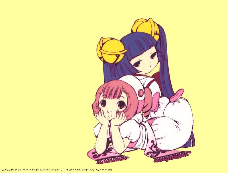 Sumomo & Kotoko, chobits, anime, chibi, sumomo, kotoko, HD wallpaper