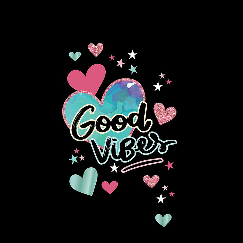 good vibes heart, attitude, black, good vibes, inspiration, love, positive, quotes, sayings, text, HD phone wallpaper