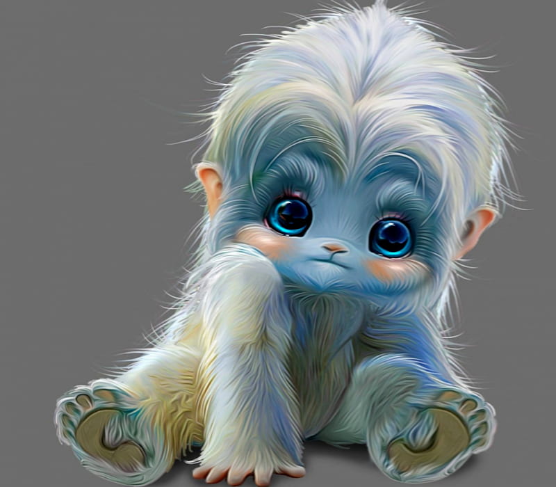Yeti Is Blue For You, Yeti, Abstract, Blue, Fantasy, Animals, HD wallpaper  | Peakpx