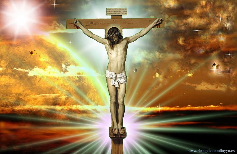 Jesus in the cross, christ, jesus, christianity, religion, cross, god, HD wallpaper