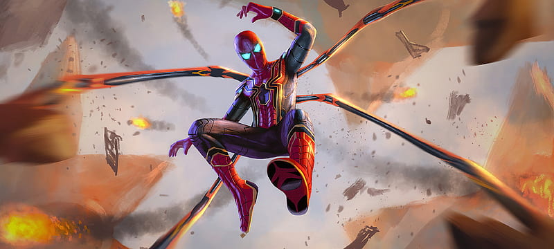 Spiderman Instant Killer Suit, spiderman, superheroes, artwork, digital-art, art, HD wallpaper