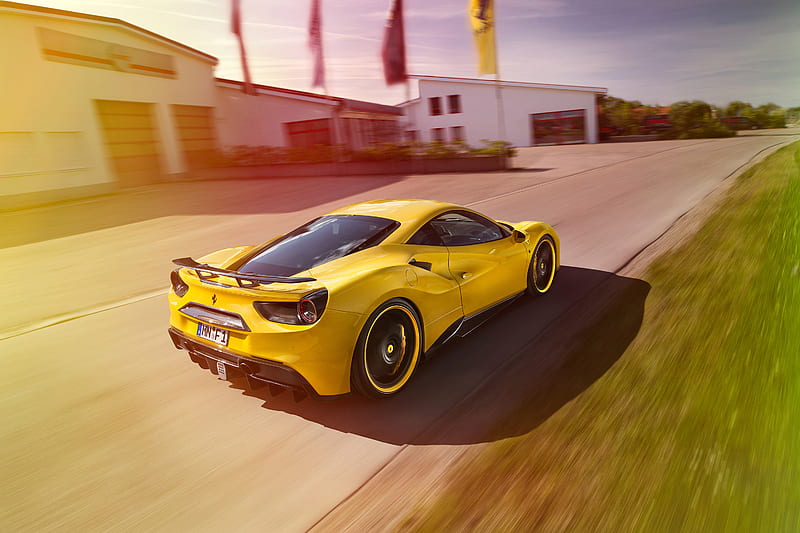 2016 Novitec Rosso Ferrari 488 GTB, Coupe, Turbo, V8, car, HD wallpaper