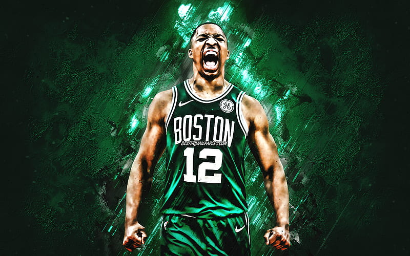 Grant Williams, NBA, Boston Celtics, green stone background, American Basketball Player, portrait, USA, basketball, Boston Celtics players, HD wallpaper