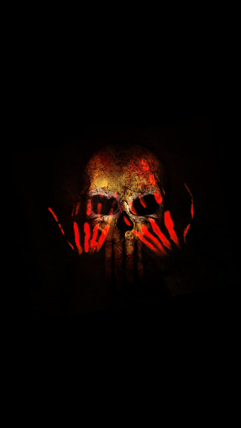 Hand skull, VIP, black, popular, punk, red, rock, smoke, HD phone wallpaper
