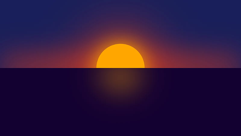 Clear Sunset Minimal , sunset, minimalism, minimalist, artist, artwork, digital-art, HD wallpaper
