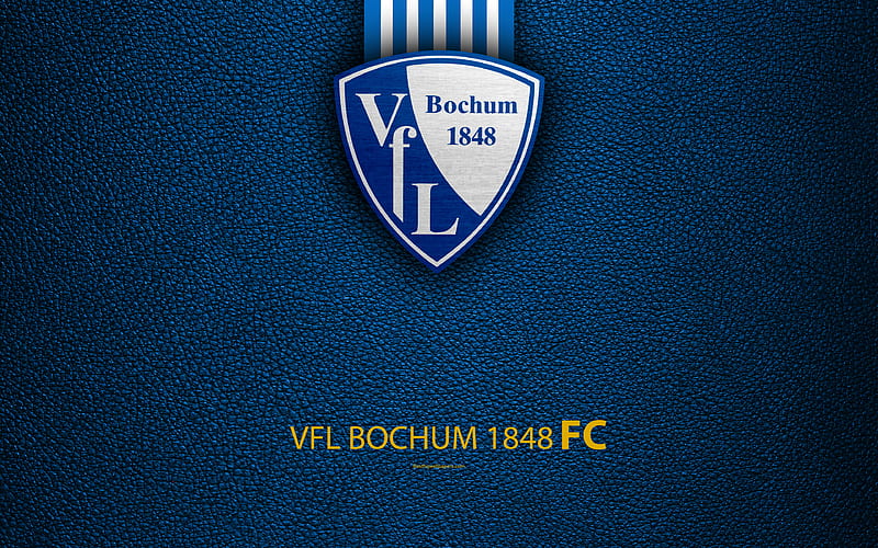 VfL Bochum 1848 leather texture, German football club, logo, Bochum, Germany, Bundesliga 2, second division, football, HD wallpaper