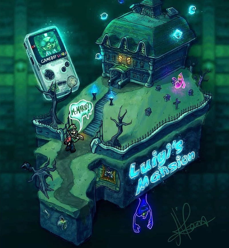 Luigi Mansion, game, nintendo, super mario, HD phone wallpaper