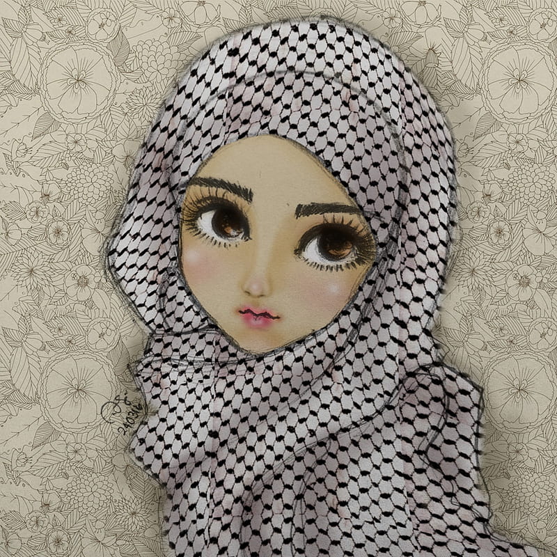 caricature, doll, Palestine, children, eyes, HD phone wallpaper