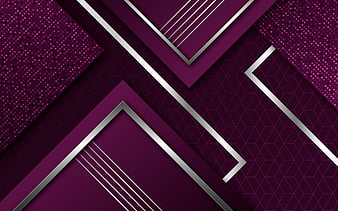 purple abstract background, luxury purple background, geometric backgrounds, material design, creative purple backgrounds, HD wallpaper