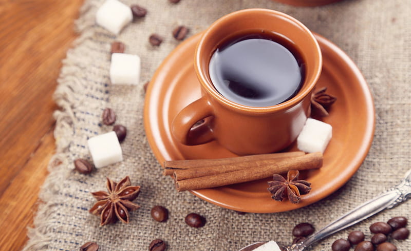 * Coffee time *, aromatic, coffee, sugar, cup, drink, morning, HD wallpaper