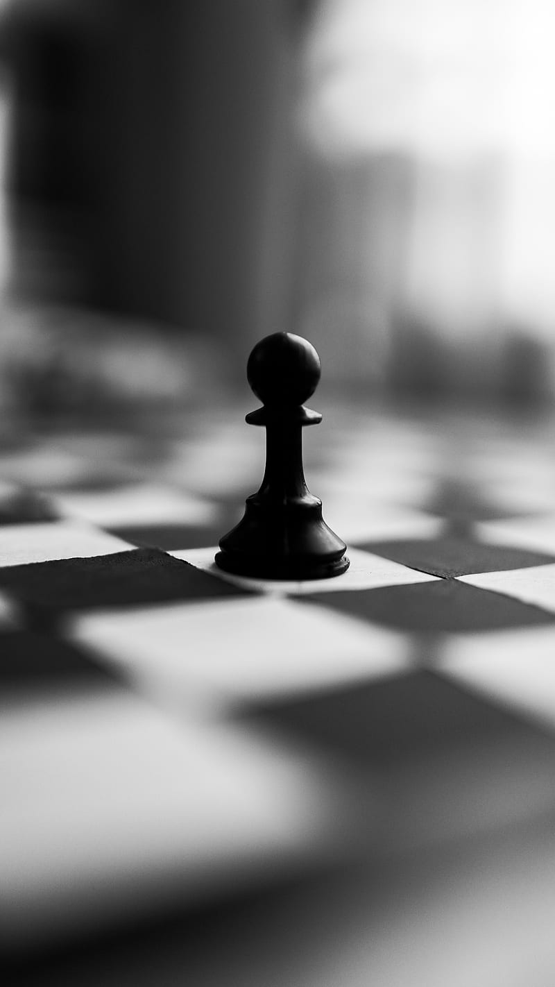 Chess, king, figure, game, board, shadow, dark, HD wallpaper