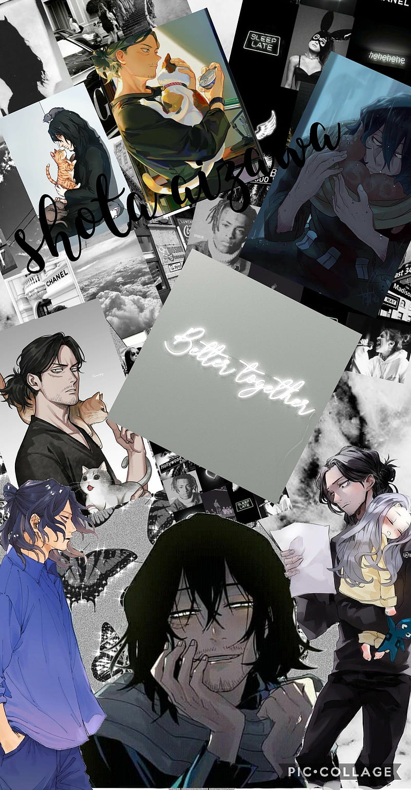 Shota aizawa, mha, sleepy dad, black and white, bnha, cute, anime, HD phone wallpaper
