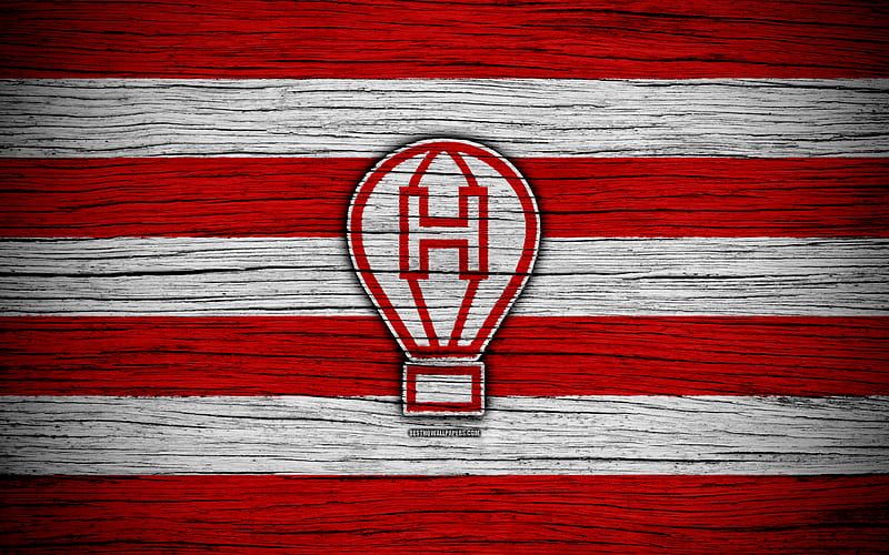 Huracan Superliga, logo, AAAJ, Argentina, soccer, Huracan FC, football club, wooden texture, FC Huracan, HD wallpaper