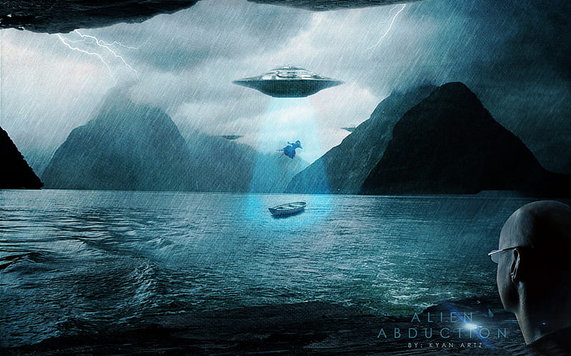 alien abduction-Creative Design, HD wallpaper