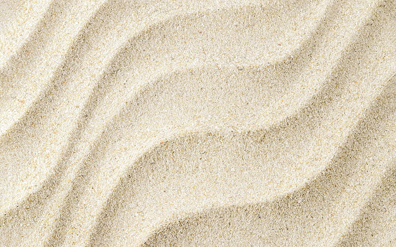 texture of sand, waves in the sand, beach, white sand, summer, HD wallpaper