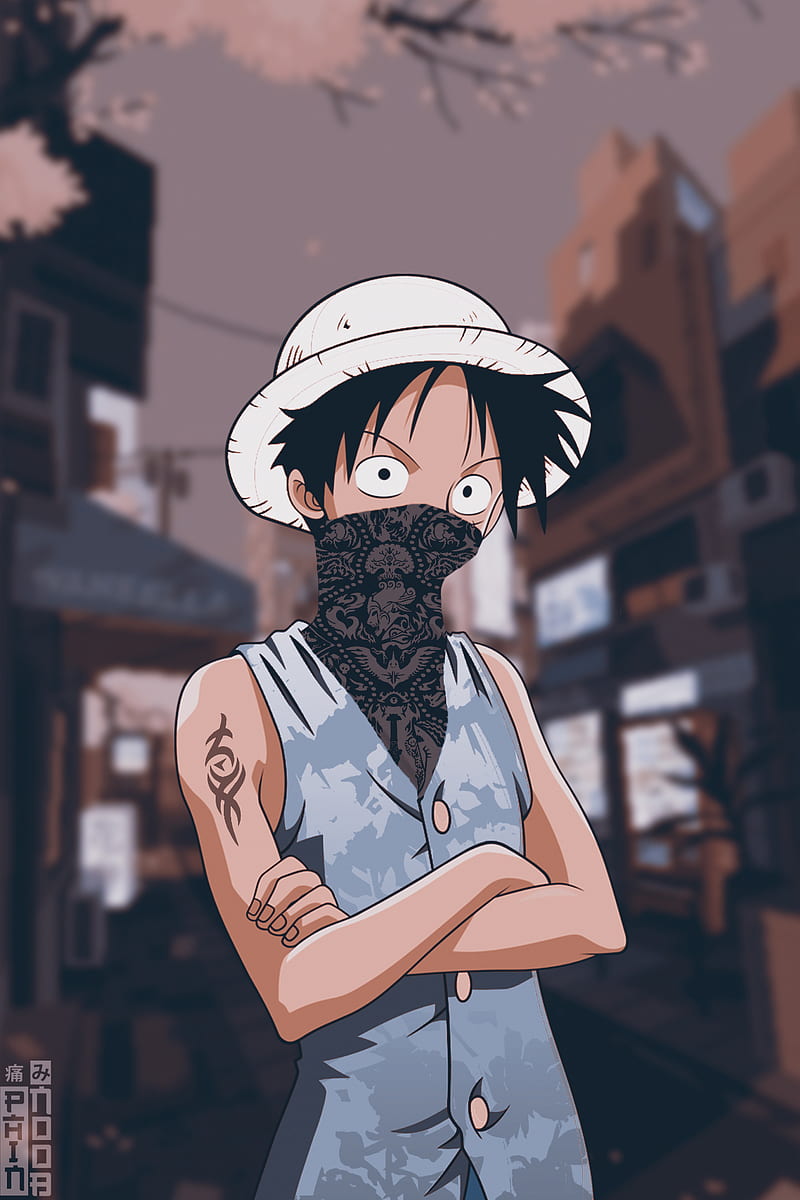 Download One Piece Luffy PFP Pouting With Toothpick Wallpaper |  Wallpapers.com