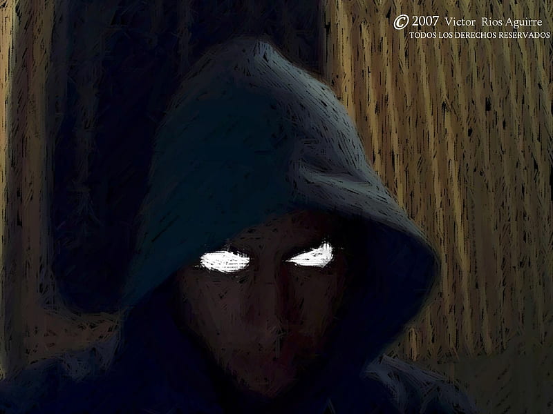 Soul Taker, glowing eyes, death, reaper, eyes, hooded, HD wallpaper