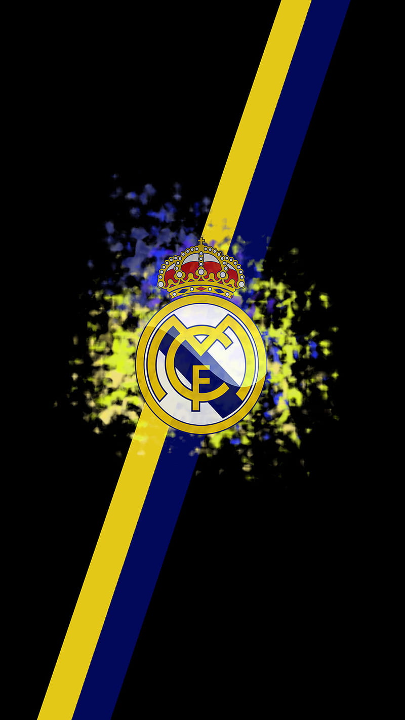 Real Madrid - sport, black, cr7, dark, desenho, real madrid, HD phone wallpaper