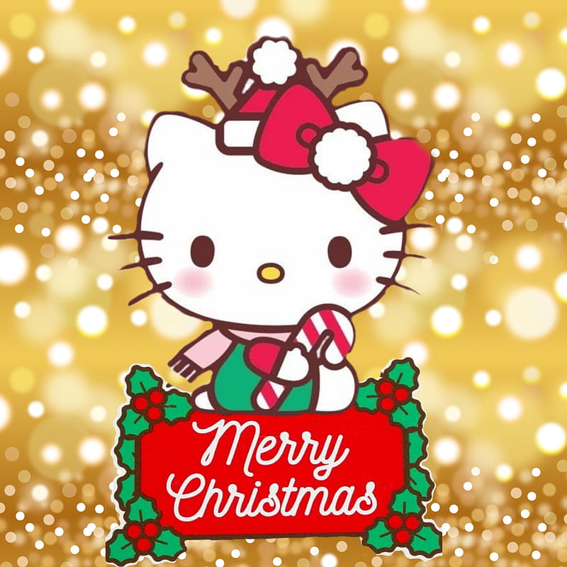 hello kitty xmas , christmas, hello kitty, HD phone wallpaper