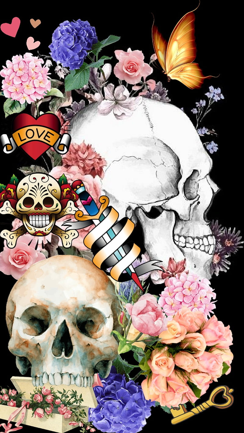Skull roses hires stock photography and images  Alamy