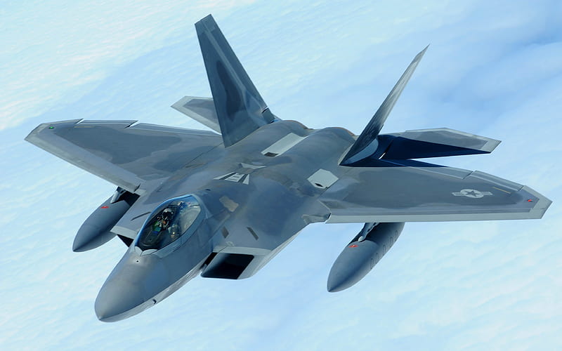Lockheed Boeing, F-22 Raptor, military aircraft combat fighter, sky, F-22, US Air Force, USA, HD wallpaper