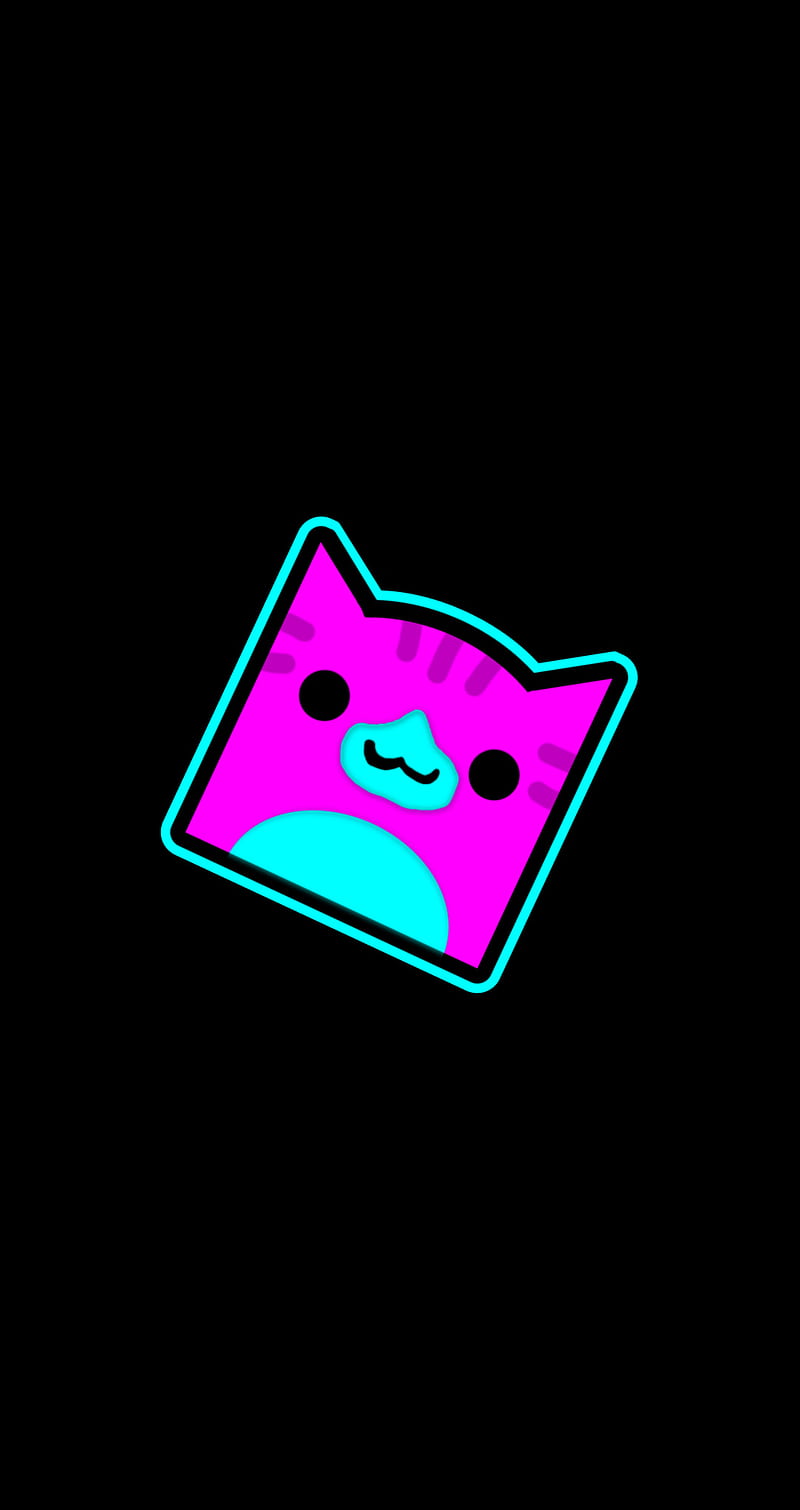 Icon Cat GD, Geometry Dash, HD phone wallpaper