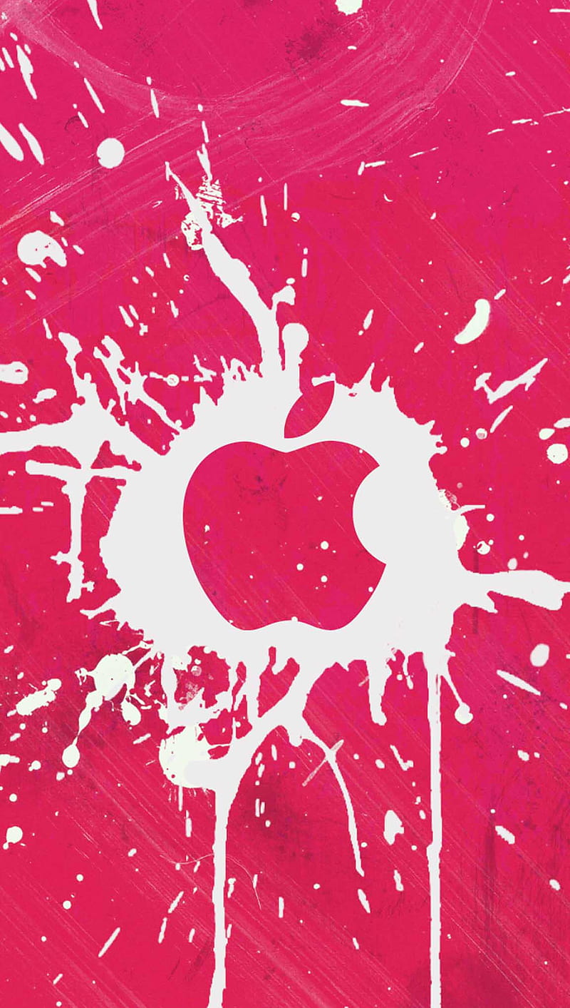 Apple, logo, pink, HD phone wallpaper