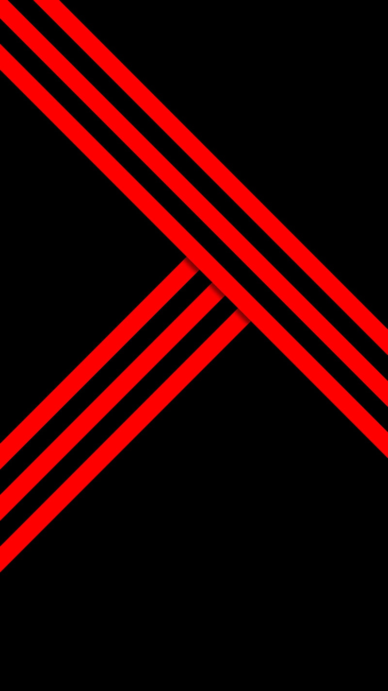 T Red, edge, black, minimal, lines, minimalism, marmelo, red, oled, dark, HD phone wallpaper