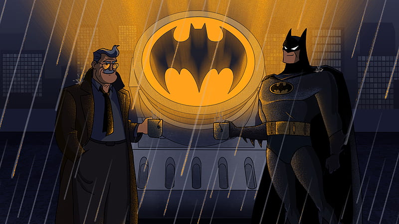 Batman And Jim Gordon, batman, james-gordon, superheroes, artwork, art, HD wallpaper