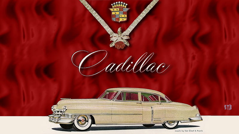 1950 Cadillac vintage ad art 3, 1950 Cadillac, General Motors, Cadillac, Vintage Cadillac advertisement, Cadillac , Cadillac Background, HD wallpaper