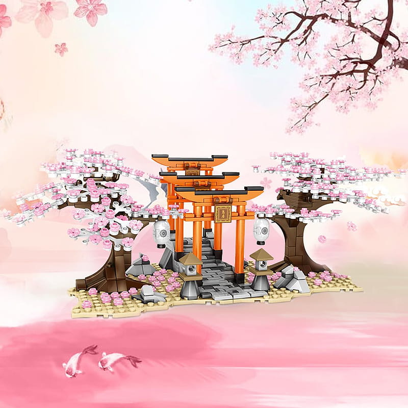 Romantic Japanese Torii Gates & Cherry Blossom Trees. Special Edition – Kawaiies, 1080X1080 Japanese, HD phone wallpaper