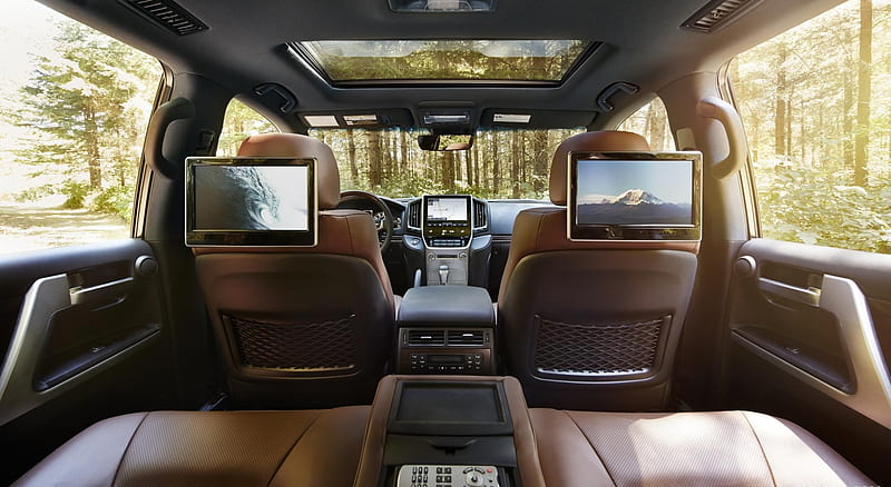 2016 Toyota Land Cruiser - Rear Seat Entertainment - Interior, car, HD  wallpaper | Peakpx