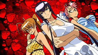 Athah Anime Highschool Of The Dead Saya Takagi Rei Miyamoto Saeko