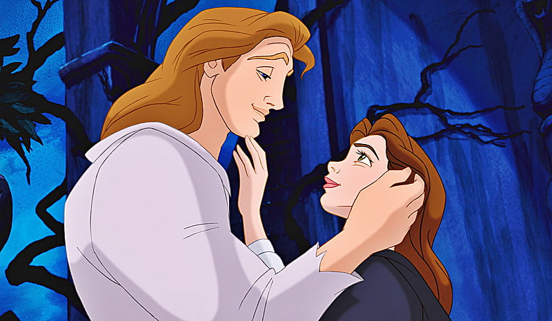 Beauty and the Beast, Belle, Disney, Prince Adam, Cartoon, HD wallpaper |  Peakpx