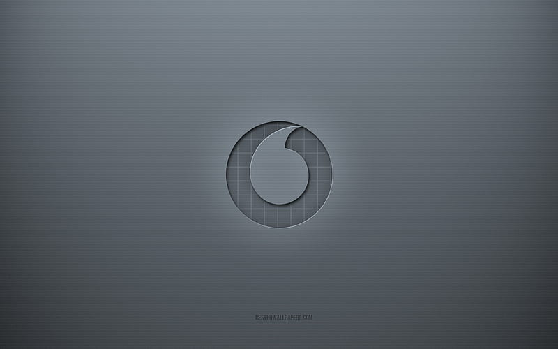 Vodafone logo, gray creative background, Vodafone emblem, gray paper  texture, HD wallpaper | Peakpx
