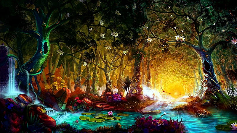 Fairy Tale, Fairy, Tree, Fantasy, Tale, HD wallpaper