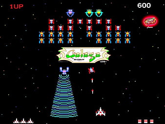 Galaga 1981 primarypaints 2560x1440  Hd wallpaper Wallpaper  Synthwave