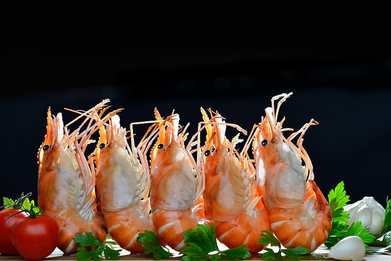 Food, Shrimp, Seafood, Crustacean, HD wallpaper