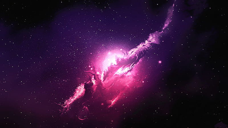 Pink White Nebula Stars Galaxy Space Galaxy, HD wallpaper