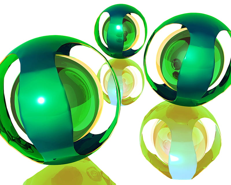 Green balls, 3d, balls, green, abstract, HD wallpaper | Peakpx