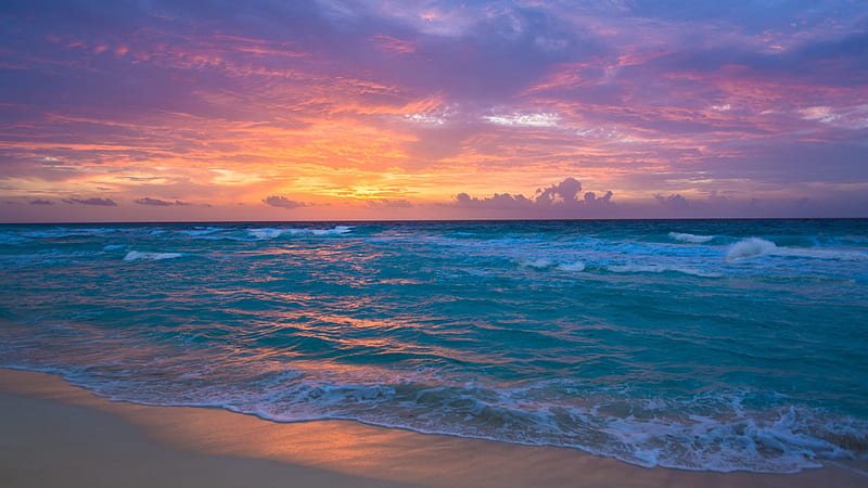 Ocean Waves Wallpaper 4K, Seascape, Blue Water, Rocks