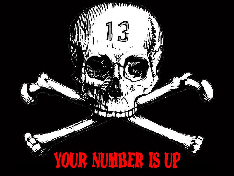 Number's Up, macabre, skull and crossbones, dark, scary, evil, horror, skull, HD wallpaper