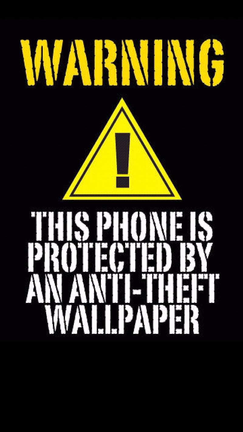 warning, anti-theft, HD phone wallpaper