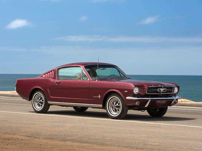 1965 Ford Mustang Fastback, 1st Gen, Coupe, V6, car, HD wallpaper