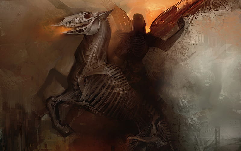 Death Rides a Pale Horse, reaper, death, horse, rides, HD wallpaper
