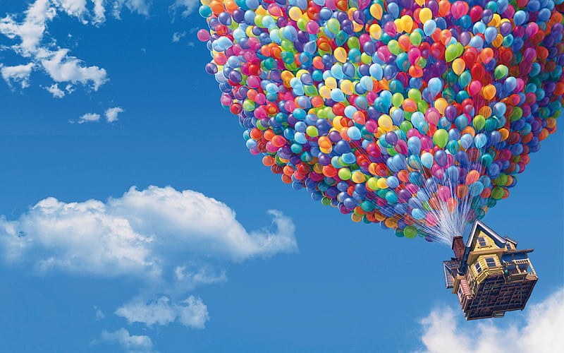 Up Pixar, balloons, HD wallpaper