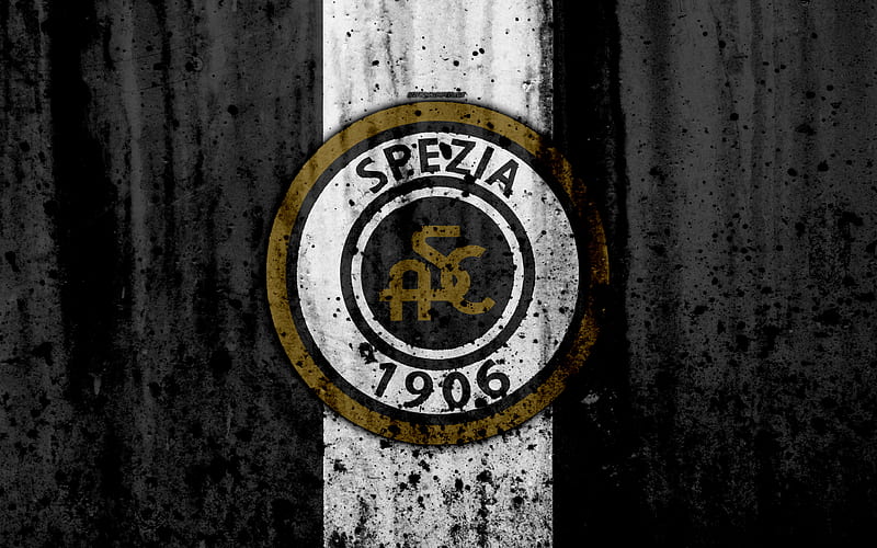 Spezia grunge, Serie B, football, Italy, soccer, FC Spezia, stone texture, football club, Spezia FC, HD wallpaper