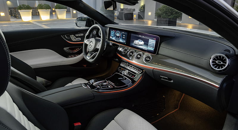 2018 Mercedes-Benz E-Class Coupe - Nappa White / Black Leather Interior , car, HD wallpaper