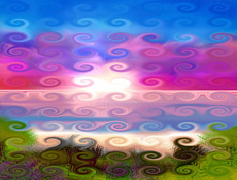 Paisley sky, distorted, artistic, art paisley sky swirl, HD wallpaper