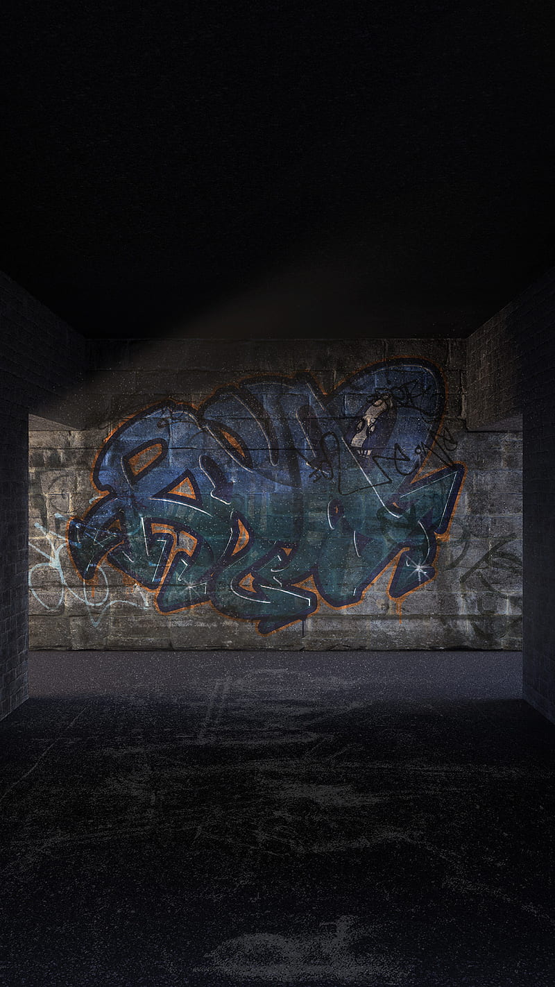 Basement Graffiti, art, city, cool, street, tag, urban, graffiti, HD phone wallpaper
